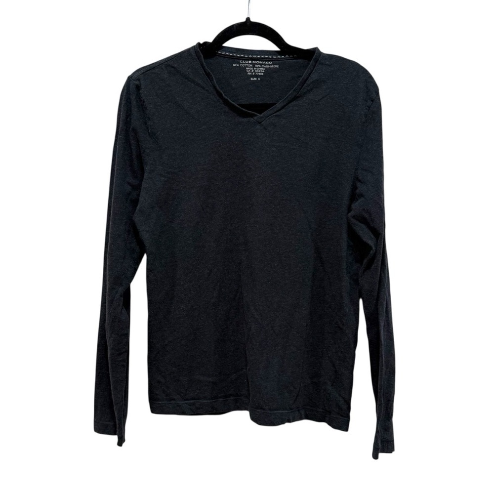 Club Monaco dark gray cotton/cashmere top Small